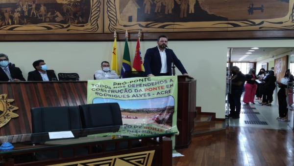  Deputado Alan Rick garante apoio a construção da ponte de Rodrigues Alves e anuncia urbanização do canal da cidade